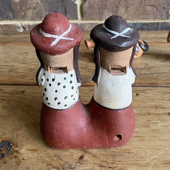 Vintage Ocarinas South American Peruvian Pottery Whistles Clay Lot Of 5 REPAIRS - Picture 7 of 16